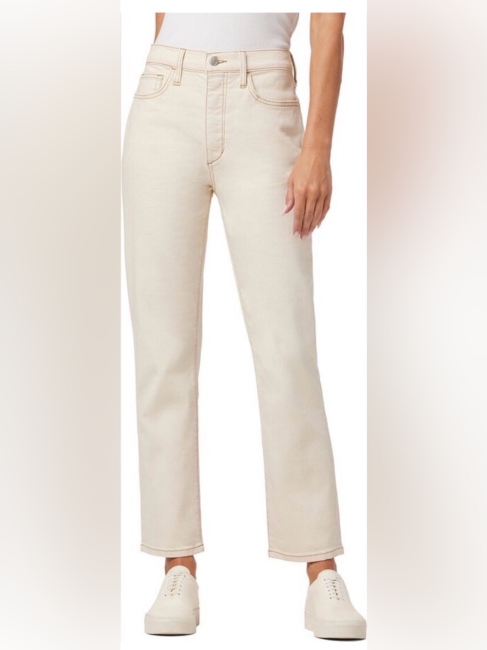 Joe's Jeans The OG Straight Ankle Denim in Ecru Cream Women’s Size 24- EUC